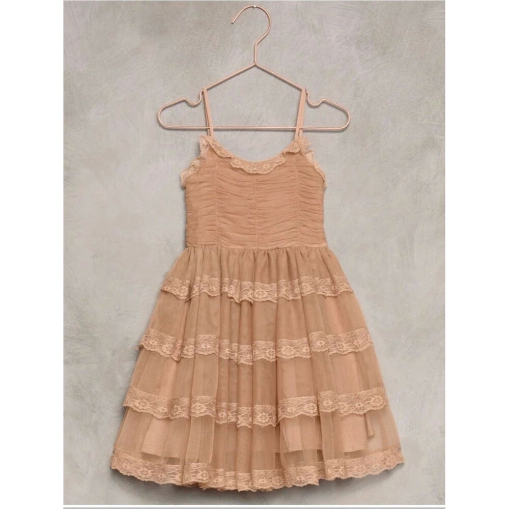 Noralee Audrey Apricot Dress Girls Size 4 Tulle Tiered